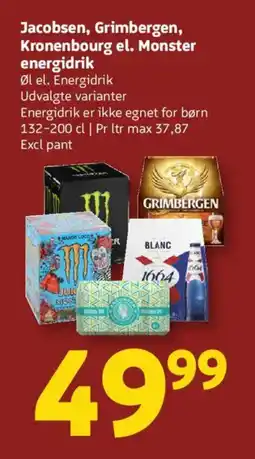 Løvbjerg Jacobsen, Grimbergen, Kronenbourg el. Monster energidrik tilbud
