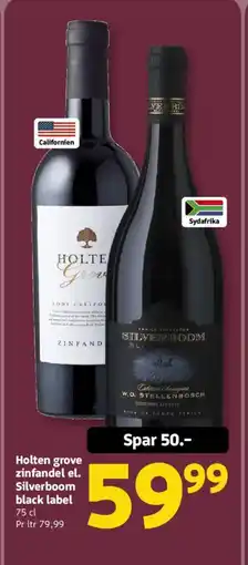 Løvbjerg Holten grove zinfandel el. Silverboom black label tilbud