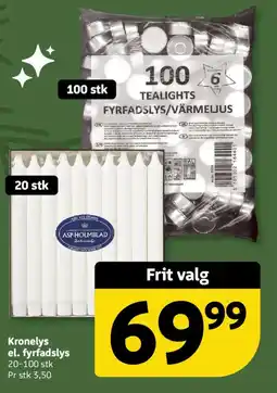 Løvbjerg Kronelys el. fyrfadslys tilbud