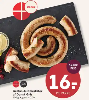 Gestus Julemedister af Dansk Gris