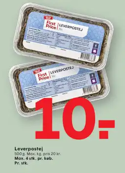 SPAR First Price Leverpostej tilbud