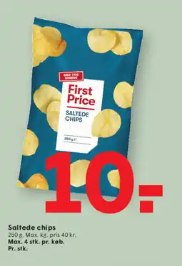 SPAR First Price Saltede chips tilbud