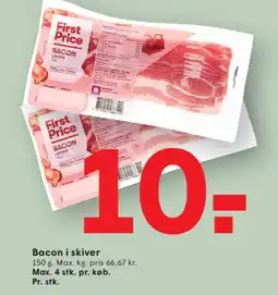 SPAR First Price Bacon i skiver tilbud
