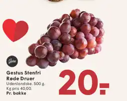 SPAR Gestus Stenfri Røde Druer tilbud
