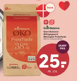 SPAR Grøn Balance Øllingegaard Økologisk Piskefløde tilbud