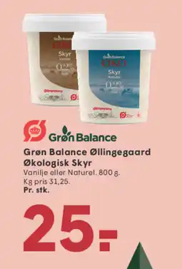 SPAR Grøn Balance Øllingegaard Økologisk Skyr tilbud