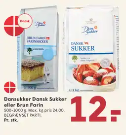 SPAR Dansukker Dansk Sukker eller Brun Farin tilbud