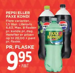 MENY Pepsi eller faxe kondi tilbud