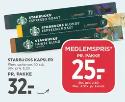 MENY STARBUCKS Kapsler tilbud