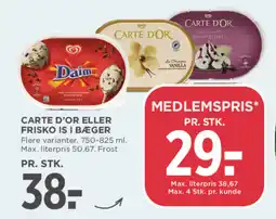 MENY Carte d'or eller frisko is i bæger tilbud