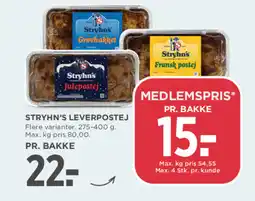 MENY STRYHN'S Leverpostej tilbud