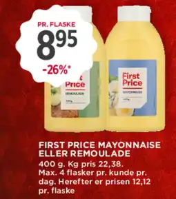 MENY FIRST PRICE Mayonnaise eller remoulade tilbud