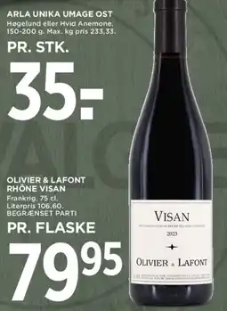 MENY OLIVIER & LAFONT Rhône visan tilbud