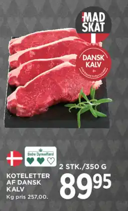 MENY Koteletter af dansk kalv tilbud