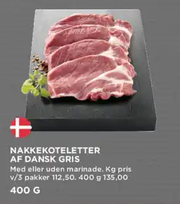 MENY Nakkekoteletter af dansk gris tilbud