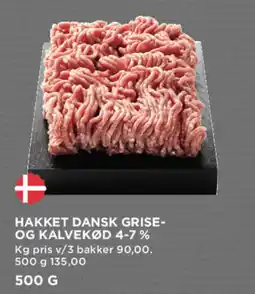 MENY Hakket dansk grise- og kalvekød 4-7 % tilbud