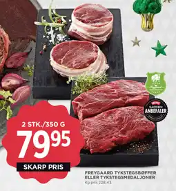 MENY Freygaard tykstegsbøffer eller tykstegsmedaljoner tilbud