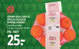 MENY GRØN BALANCE Økologiske appelsiner tilbud