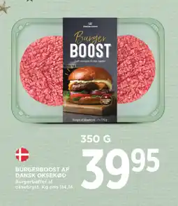 MENY BURGERBOOST Af dansk oksekød tilbud