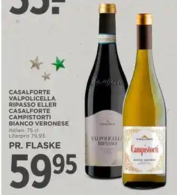 MENY CASALFORTE VALPOLI CELLA RIPASSO ELLER CASALFORTE CAMPISTORTI BIANCO. VERONESE tilbud