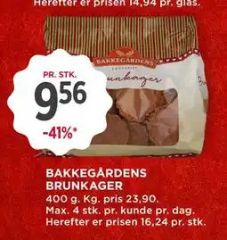 MENY BAKKEGÅRDENS BRUNKAGER tilbud