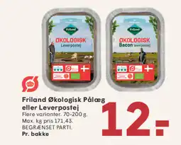 SPAR Friland Økologisk Pålæg eller Leverpostej tilbud