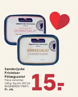 SPAR GRAASTEN Sønderjyske Fristelser Pålægssalat tilbud