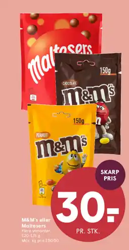 SPAR M&M's eller Maltesers tilbud