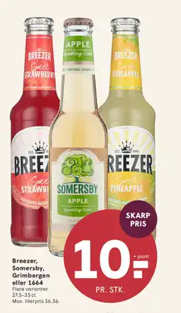 SPAR Breezer, Somersby, Grimbergen eller 1664 tilbud