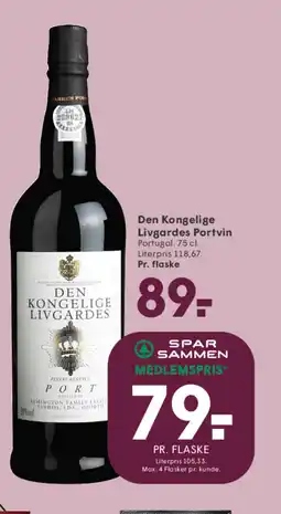 SPAR Den Kongelige Livgardes Portvin tilbud