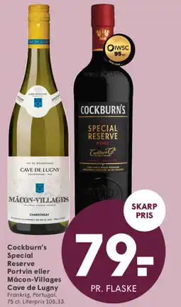 SPAR Cockburn's Special Reserve Portvin eller Mâcon-Villages Cave de Lugny tilbud