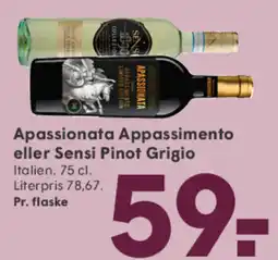 SPAR Apassionata Appassimento eller Sensi Pinot Grigio tilbud