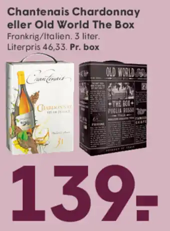 SPAR Chantenais Chardonnay eller Old World The Box tilbud