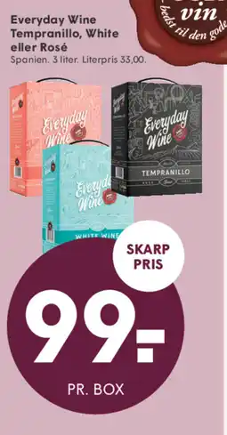 SPAR Everyday Wine Tempranillo, White eller Rosé tilbud