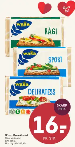 SPAR Wasa Knækbrød tilbud