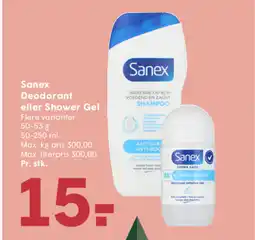SPAR Sanex Deodorant eller Shower Gel tilbud