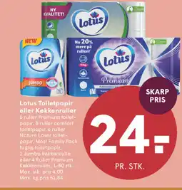 SPAR Lotus Toiletpapir eller Køkkenruller tilbud