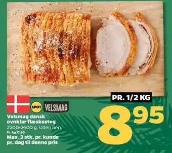 Velsmag dansk ovnklar flæskesteg