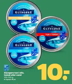 Netto Glyngøre tun i olie, tomat eller vand tilbud