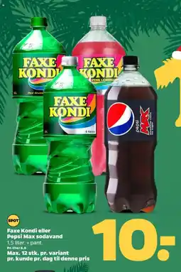Netto Faxe Kondi eller Pepsi Max sodavand tilbud