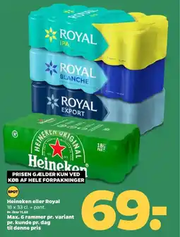 Netto Heineken eller Royal tilbud