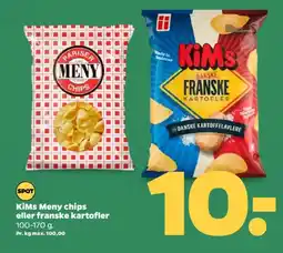 Netto KiMs Meny chips eller franske kartofler tilbud