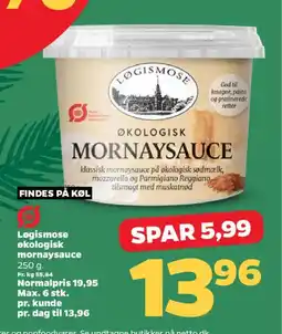 Netto Løgismose økologisk mornaysauce tilbud