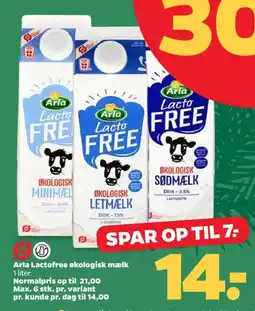 Netto Arla Lactofree økologisk mælk tilbud
