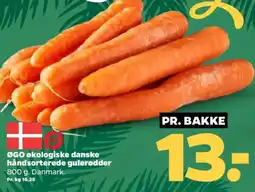 Netto ØGO økologiske danske håndsorterede gulerødder tilbud