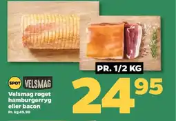 Netto Velsmag røget hamburgerryg eller bacon tilbud