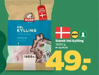 Netto ROSE Dansk hel kylling tilbud