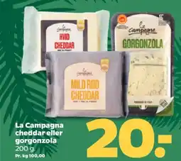 Netto La Campagna cheddar eller gorgonzola tilbud