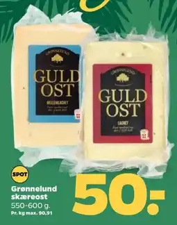 Netto Grønnelund skæreost tilbud