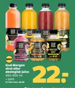 Netto God Morgen shot eller økologisk juice tilbud